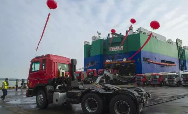 中国重卡出口第一大单？5239辆江淮格尔发交付完成