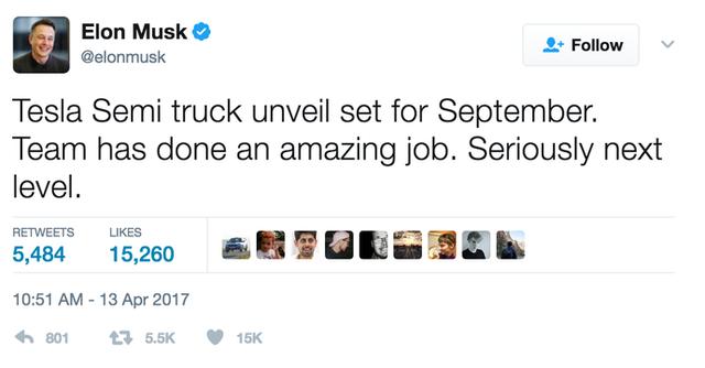 特斯拉半挂卡车确认9月亮相，目前两大电池问题待解决 - 第1张