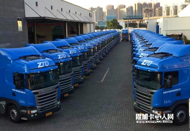 中通快递又购入超百辆 斯堪尼亚G440牵引车实拍