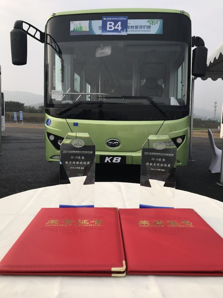 彰显超强产品力，比亚迪K8斩获首届新能源公交车性能评价赛两项大奖 - 第1张