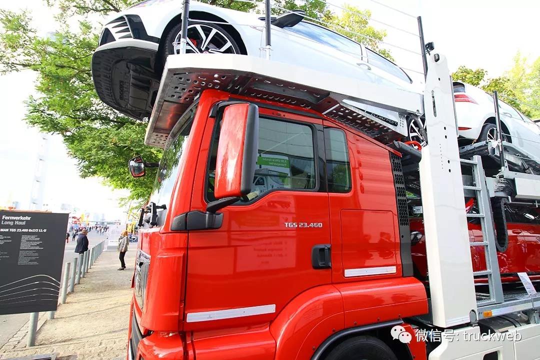 小三轴6x2驾驶室削顶，欧洲主流的曼恩TGS 23.460中置轴轿运车 - 第2张