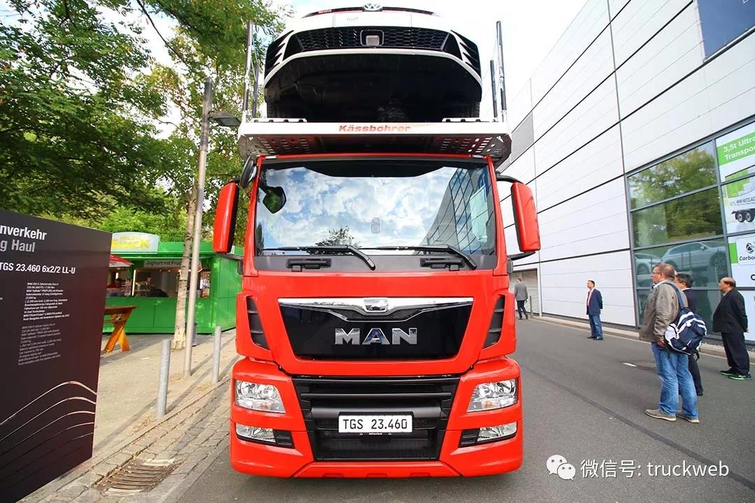 小三轴6x2驾驶室削顶，欧洲主流的曼恩TGS 23.460中置轴轿运车 - 第3张