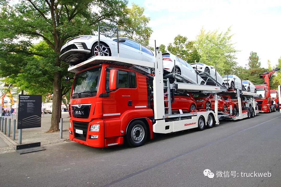 小三轴6x2驾驶室削顶，欧洲主流的曼恩TGS 23.460中置轴轿运车 - 第6张