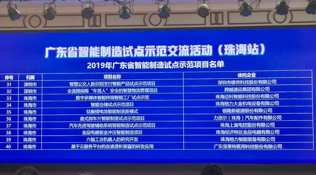 银隆入选2019年广东省智能制造示范试点项目 - 第1张 - 提加商用车网 银隆入选2019年广东省智能制造示范试点项目 - 第1张