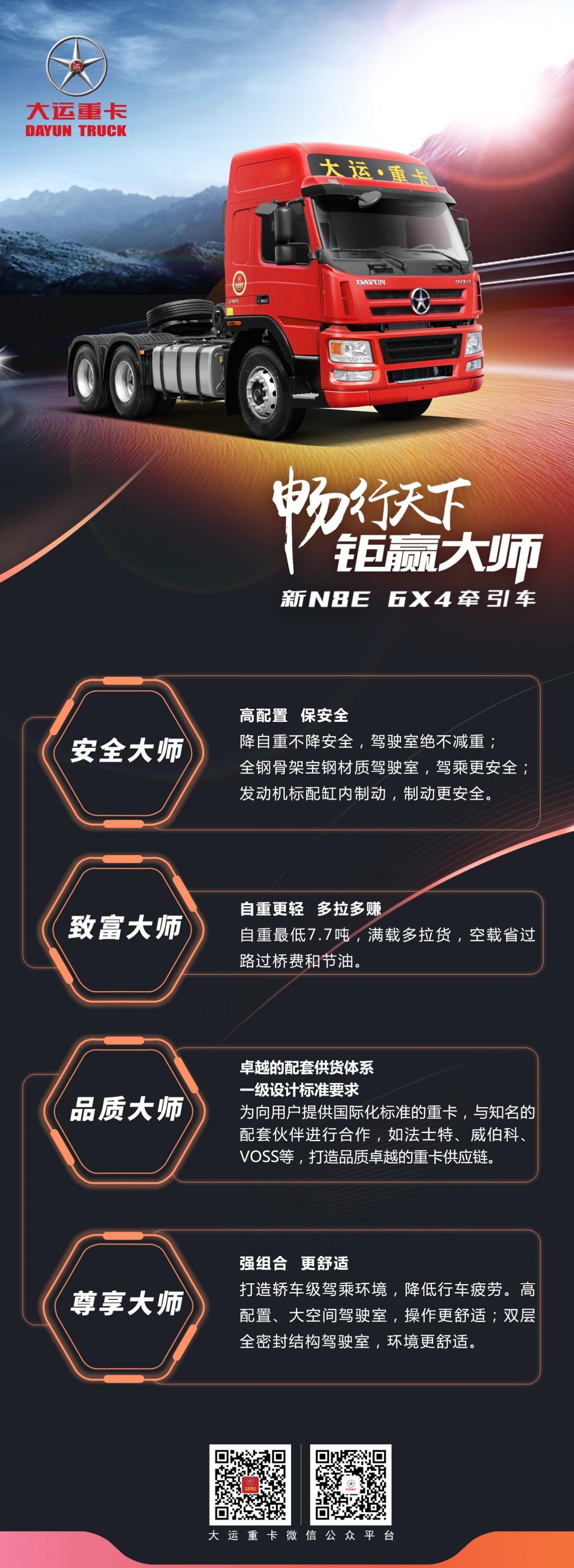 高配置、自重轻，大运新N8E重卡才是致富大师 - 第1张