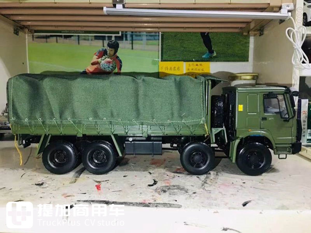 卡车模型也评测，再带你见识一款1:24的重汽豪沃军车模型 - 第17张