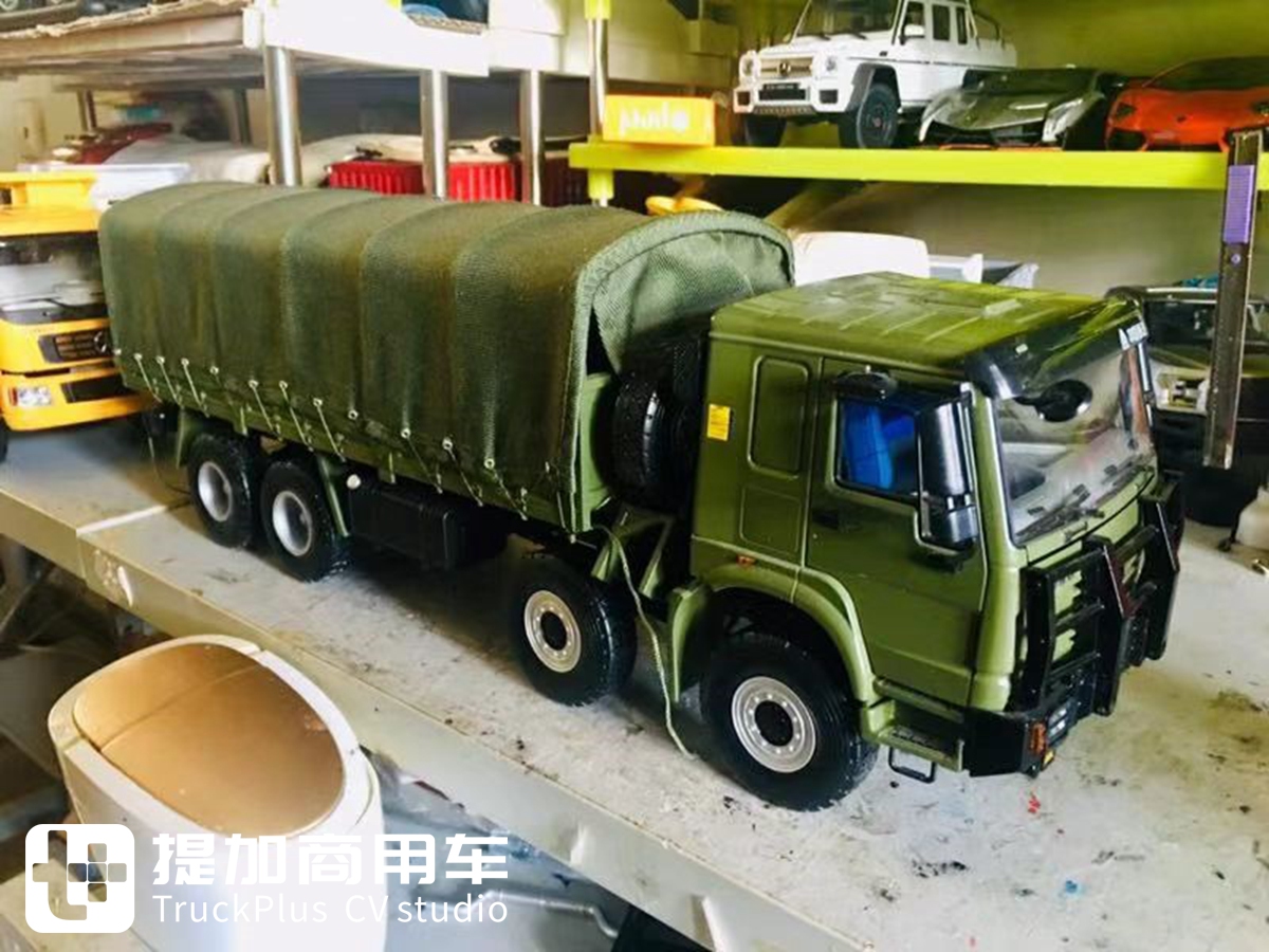 卡车模型也评测，再带你见识一款1:24的重汽豪沃军车模型 - 第21张