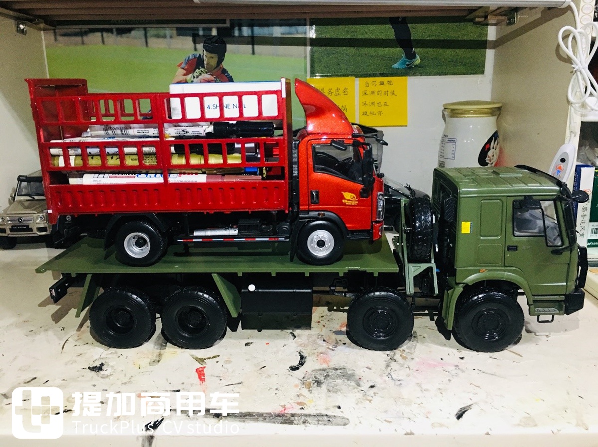 卡车模型也评测，再带你见识一款1:24的重汽豪沃军车模型 - 第32张