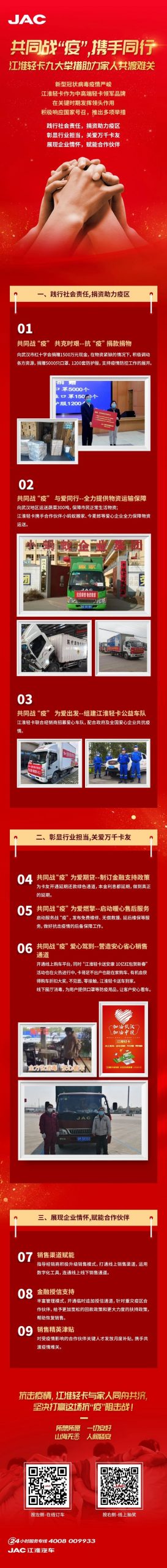 九大举措，江淮轻卡助力家人共渡难关 - 第1张