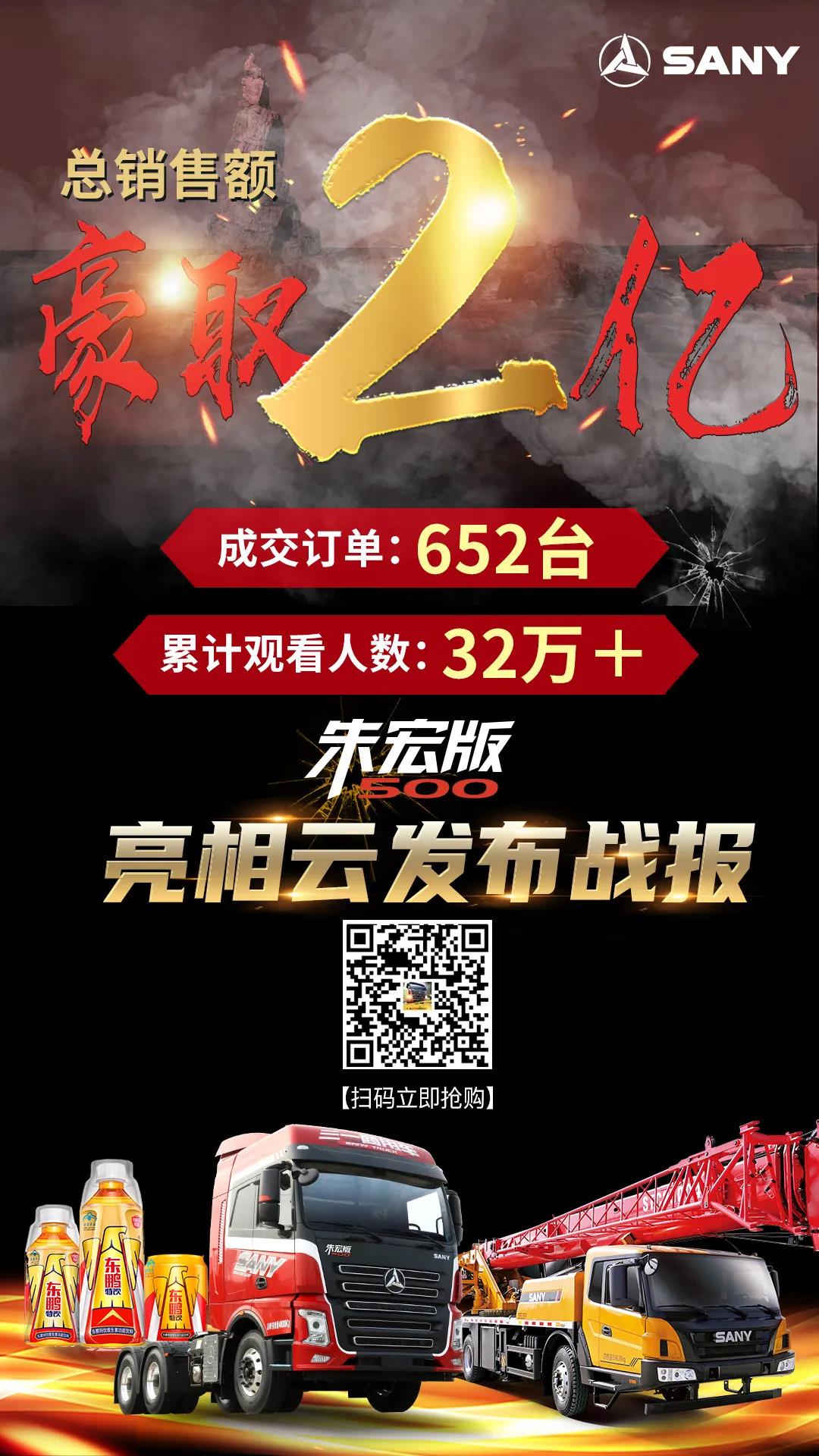 首发价28.8万,三一重卡朱宏版500亮相云发布圆满落幕! - 第1张 - 提加商用车网 首发价28.8万,三一重卡朱宏版500亮相云发布圆满落幕! - 第1张