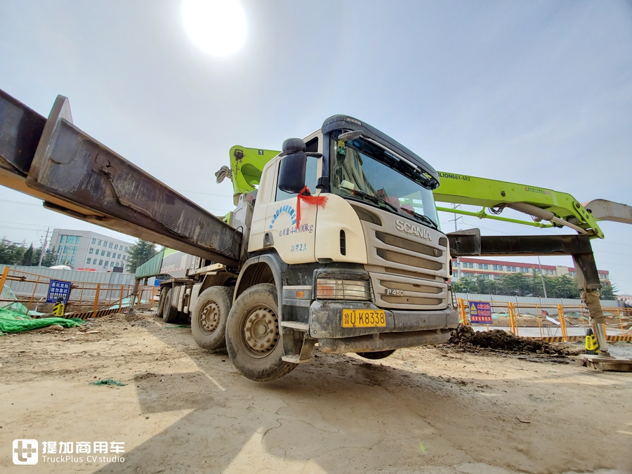斯堪尼亚P450底盘泵车实拍,车主2018年花近四百万购入,竟然还是手动挡 - 第20张 - 提加商用车网 斯堪尼亚P450底盘泵车实拍,车主2018年花近四百万购入,竟然还是手动挡 - 第20张