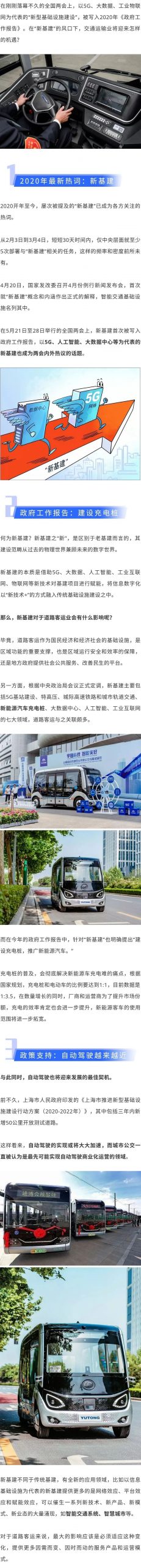 被写进政府工作报告的“新基建”，将如何影响客车业？ - 第1张