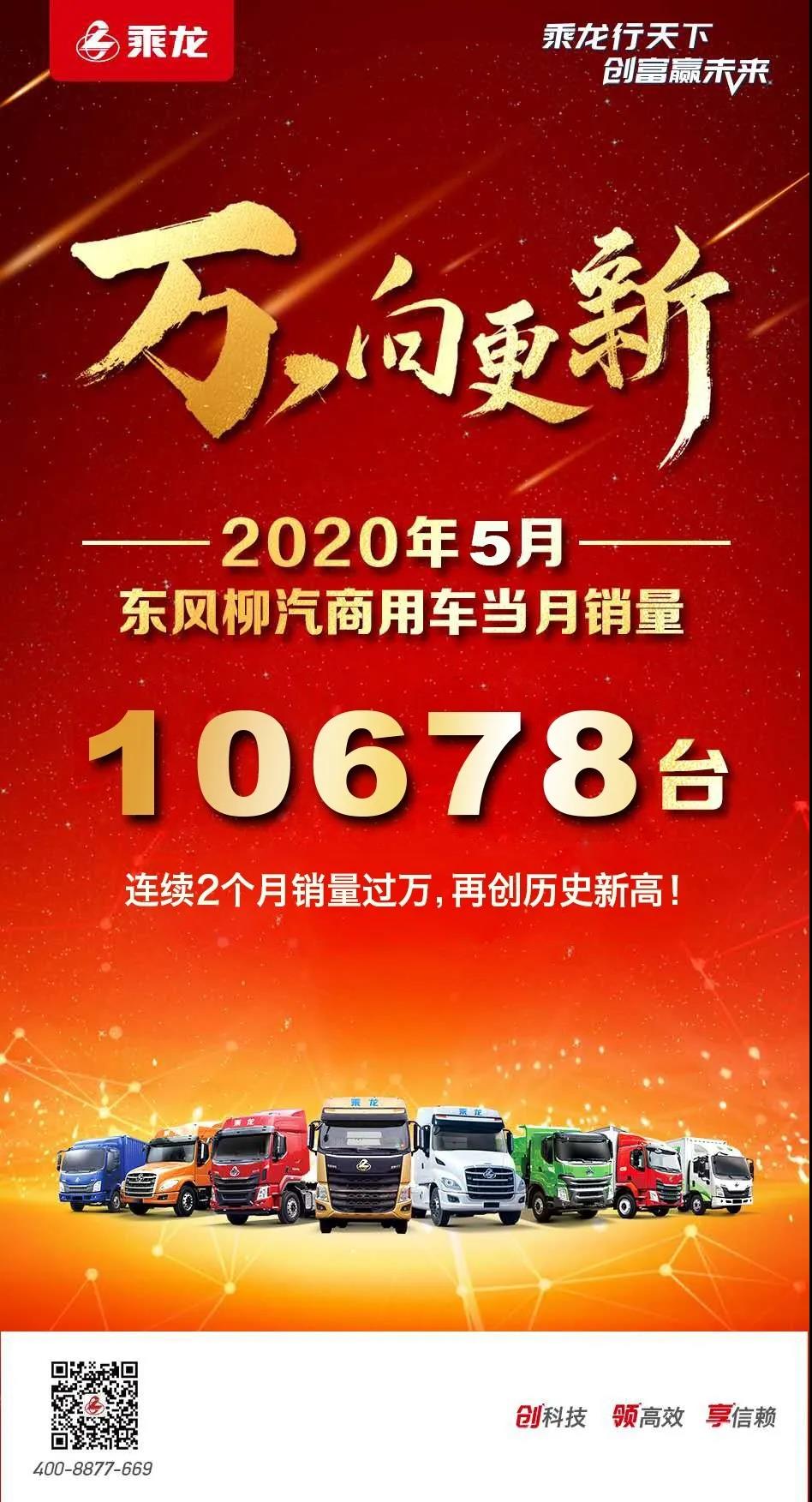 万向更新，乘龙5月销量10678台，再创历史新高！ - 第1张