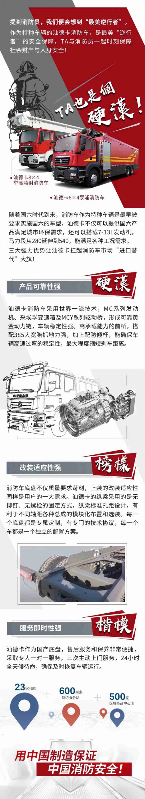 汕德卡6x4特种消防车，最美逆行者的安全保障 - 第1张