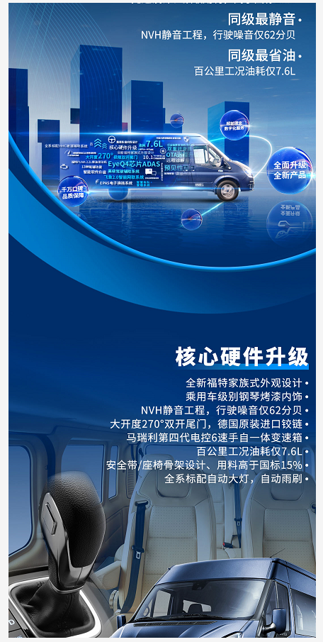 掌控你的新世代，江铃全顺Pro高端轻客，北京车展震撼首秀 - 第2张