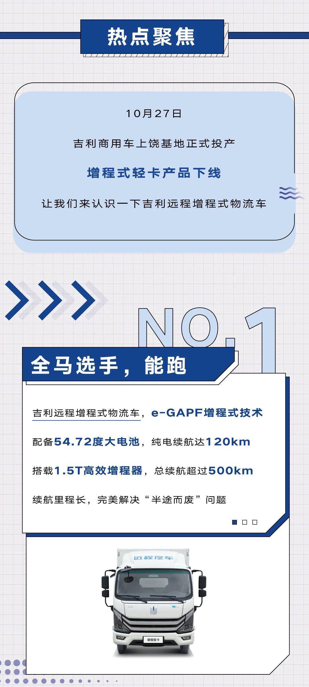 超长待机，远程无忧！吉利增程式轻卡产品下线 - 第1张