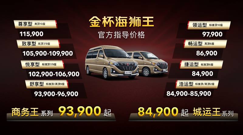 金杯海狮王震撼上市 8.49万起,重新定义商务轻客新高度 - 第1张 - 提加商用车网 金杯海狮王震撼上市 8.49万起,重新定义商务轻客新高度 - 第1张