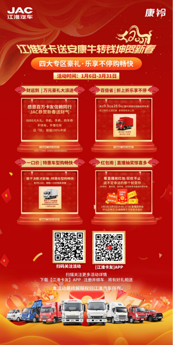 江淮康铃城配专家联盟 第六季新春送好礼来啦 - 第3张 - 提加商用车网 江淮康铃城配专家联盟 第六季新春送好礼来啦 - 第3张