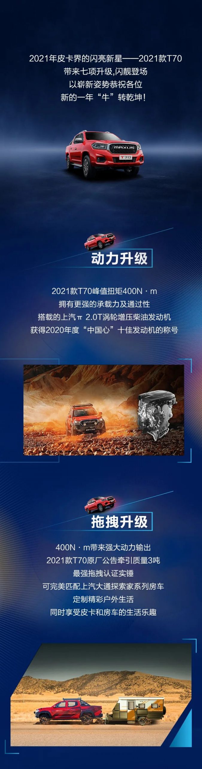 七大升级！2021款上汽大通MAXUS T70焕新亮相！ - 第1张
