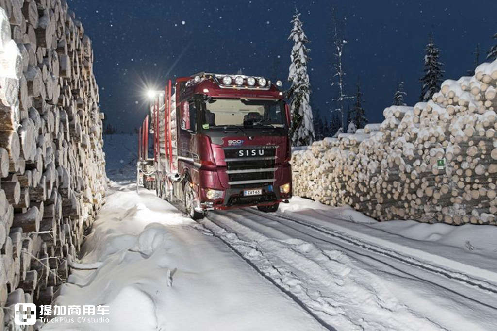 sisu, hybrid, lkw, finnland, roter lkw