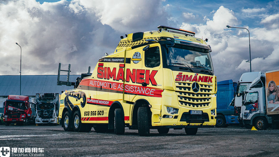 造型与涂装“帅”两次,还是电子后视镜,这辆奔驰Arocs清障车太“酷”了 - 第1张 - 提加商用车网 造型与涂装“帅”两次,还是电子后视镜,这辆奔驰Arocs清障车太“酷”了 - 第1张