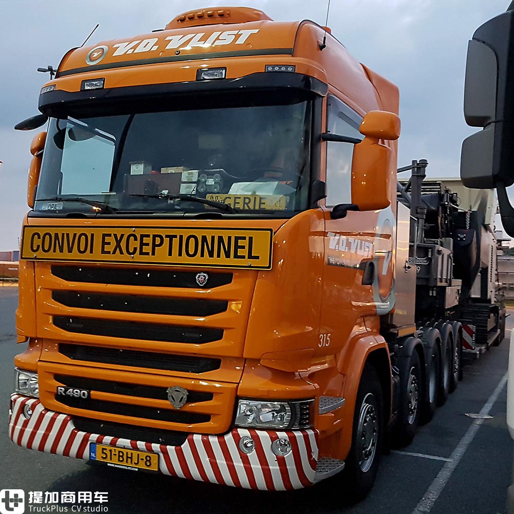 车头和挂车都十分独特 带你看V.D.VLIST公司的斯堪尼亚R490五轴大件车 - 第4张 - 提加商用车网 车头和挂车都十分独特 带你看V.D.VLIST公司的斯堪尼亚R490五轴大件车 - 第4张
