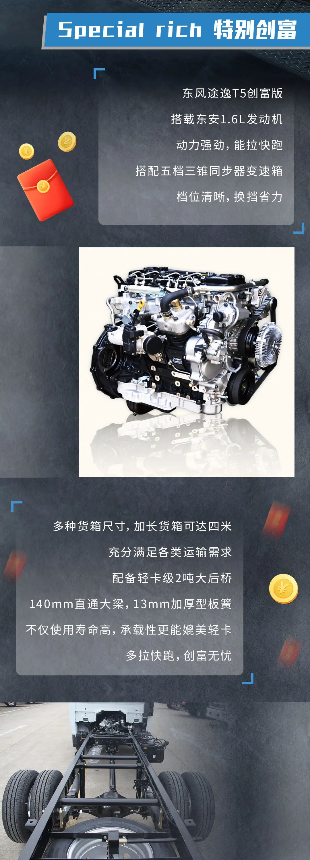 东风途逸T5创富版,新生代货运领跑者特别定制 - 第2张 - 提加商用车网 东风途逸T5创富版,新生代货运领跑者特别定制 - 第2张