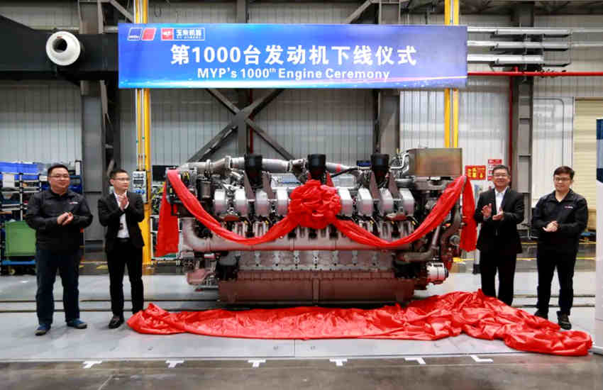 又一里程碑!玉柴安特优第1000台高端大马力发动机下线