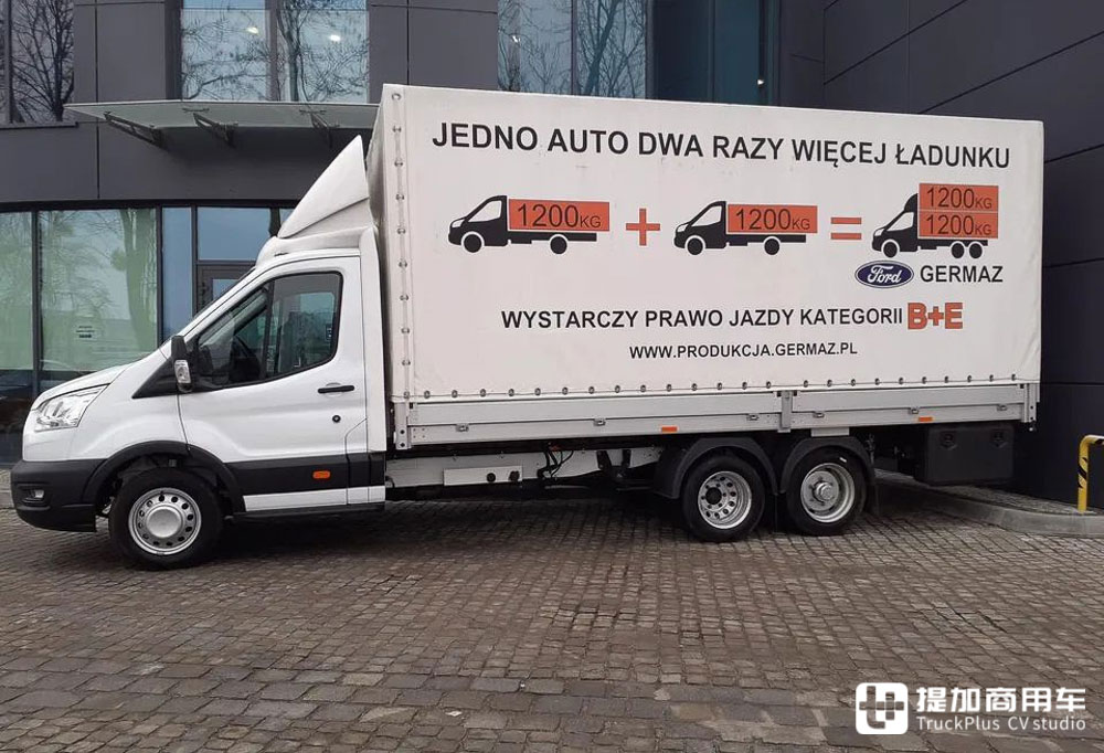 三开门卡车你见过吗？福特全顺也能拉半挂！网络热门卡车鉴定6