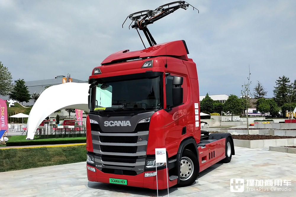 带受电弓的卡车你见过吗？斯堪尼亚R450 Hybrid实拍 - 第3张