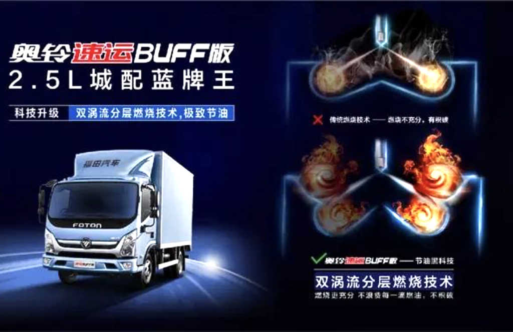 百公里油耗7.7L ,奥铃速运BUFF版有两把刷子!