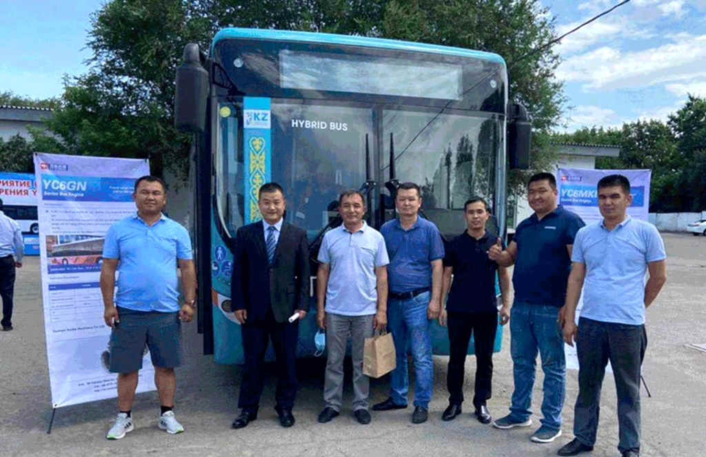 中亚五国90%中国品牌客车配装玉柴燃气机