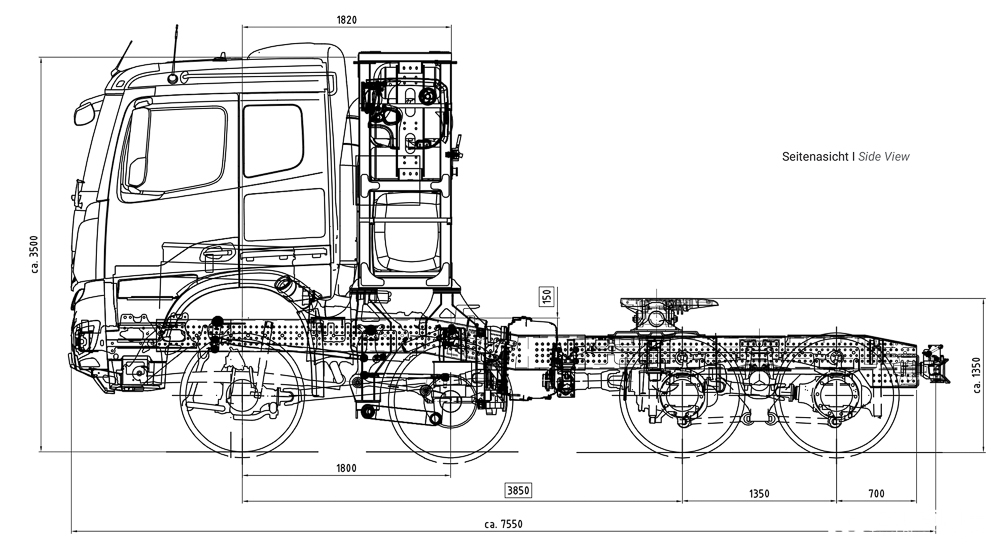 配置极其丰富,车长仅7.5米,IAA 2022上的这台奔驰Arocs 4363 8x6牵引车太惊艳了 - 第11张 - 提加商用车网 配置极其丰富,车长仅7.5米,IAA 2022上的这台奔驰Arocs 4363 8x6牵引车太惊艳了 - 第11张