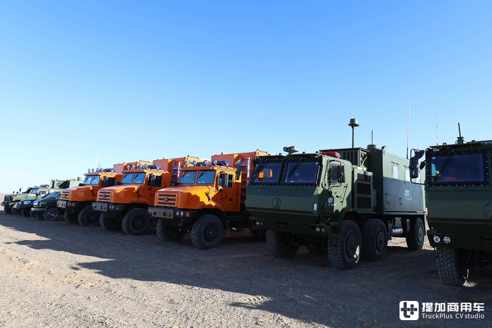 解放MV3+北奔H10+东风猛士,国产全明星助力神舟飞船地面搜救任务