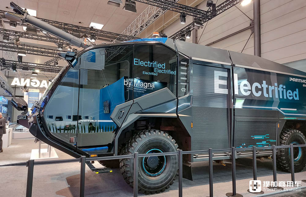 机场消防车也玩新能源？卢森宝亚美洲豹Panther“电动”机场消防车实拍