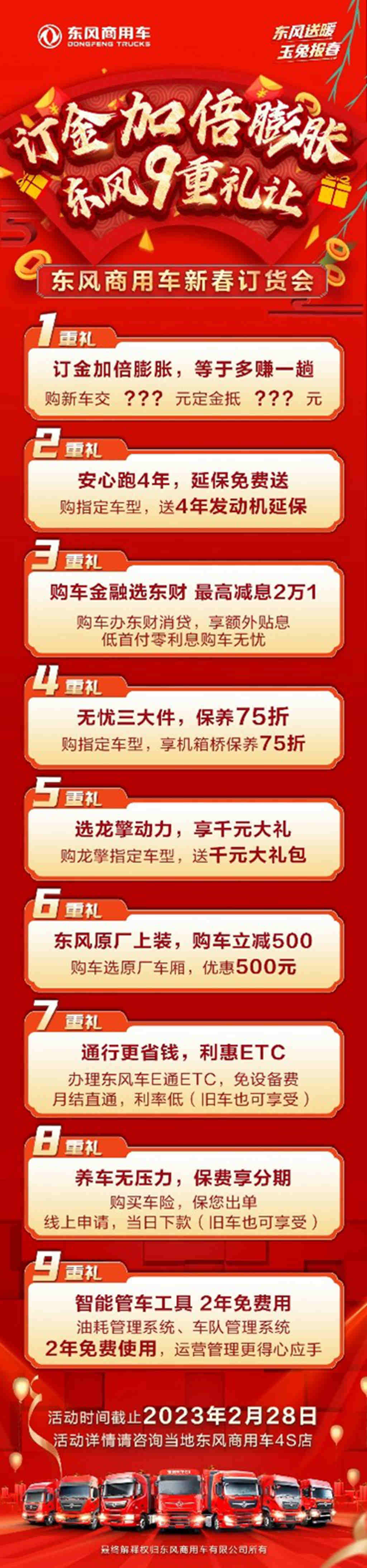 九重礼让享不停 2023东风商用车新春订货会重磅来袭! - 第2张 - 提加商用车网 九重礼让享不停 2023东风商用车新春订货会重磅来袭! - 第2张