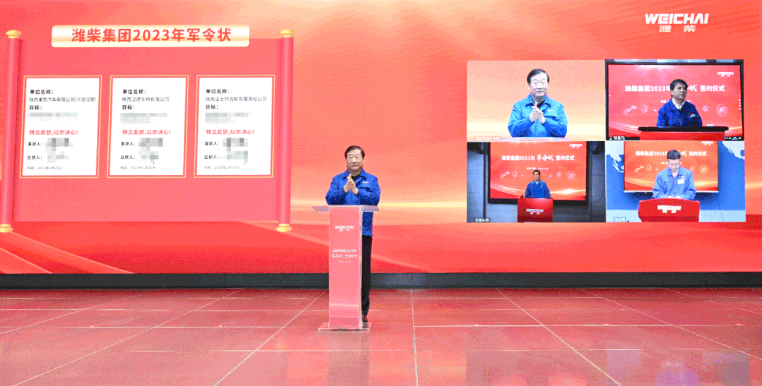 谭旭光与潍柴集团总经理马常海、潍柴动力执行CEO张泉签订2023年“军令状” - 第2张