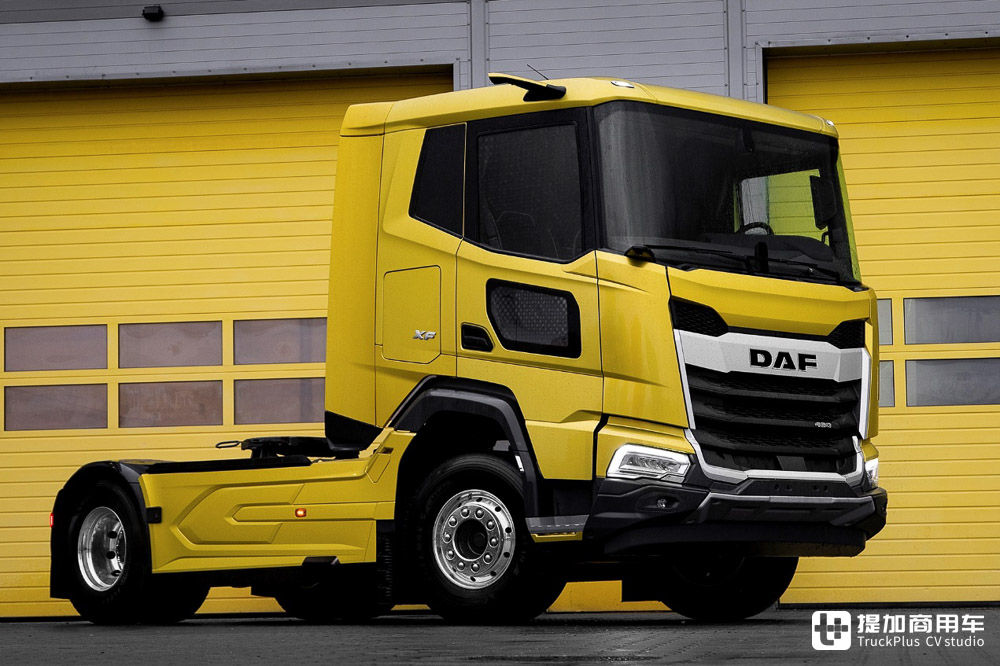专为工地定制,配全钢保险杠+OK窗,驾驶室也到位,实拍达夫XF工程版牵引车