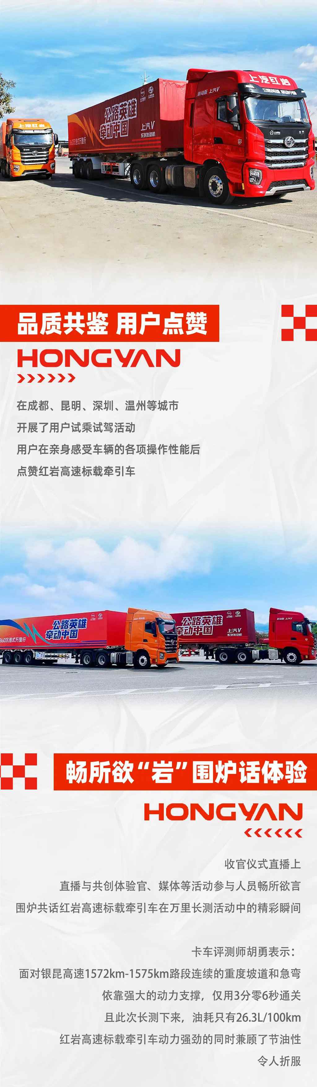上汽红岩杰狮H6高速标载牵引车“360沉浸式万里行”圆满收官！ - 第2张