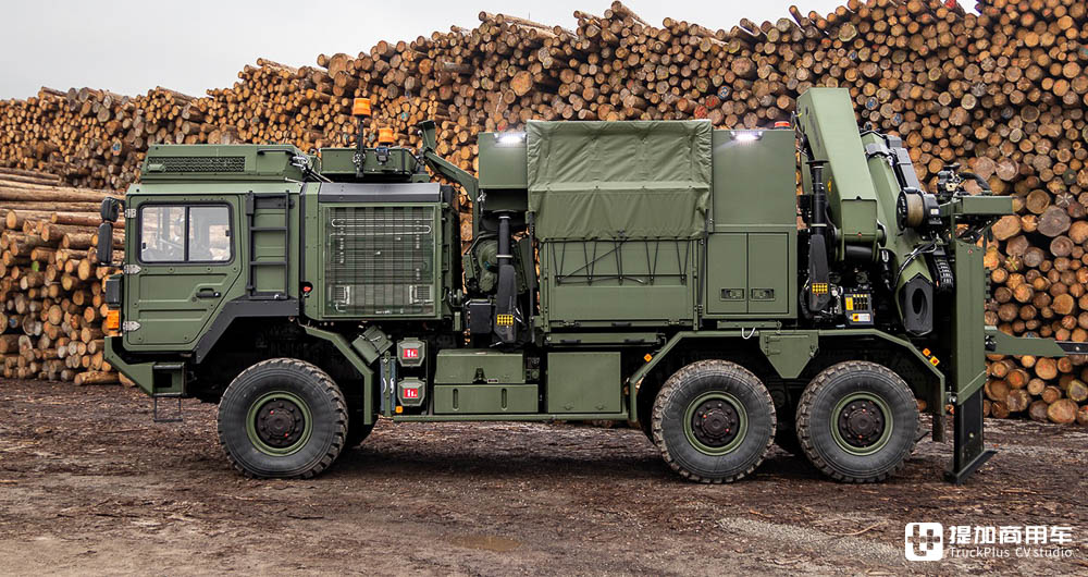 配随车吊的军用清障车,安普改装,实拍莱茵金属曼恩HX 42M 6x6军卡 - 第8张 - 提加商用车网 配随车吊的军用清障车,安普改装,实拍莱茵金属曼恩HX 42M 6x6军卡 - 第8张