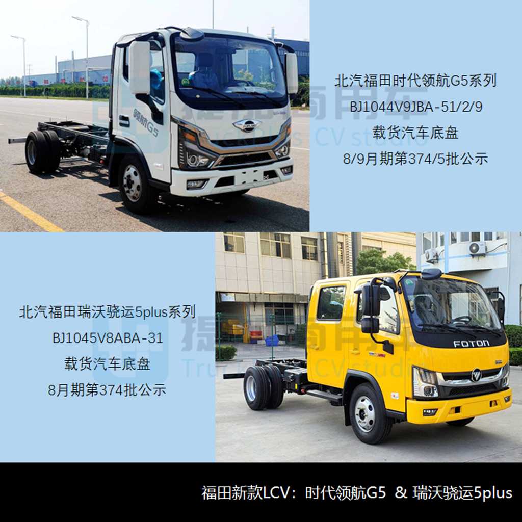 江淮“组合拳”齐发聚焦轻型车市场，福田重启驭菱VQ序列，2023年三季度公示N类货车底盘新品盘点 - 第10张