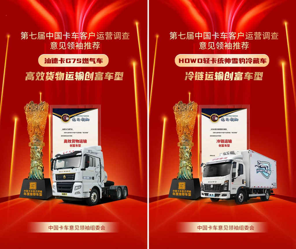 中国重汽荣获第七届“意见领袖”中国卡车客户运营调查活动双项大奖 - 第1张 - 提加商用车网 中国重汽荣获第七届“意见领袖”中国卡车客户运营调查活动双项大奖 - 第1张