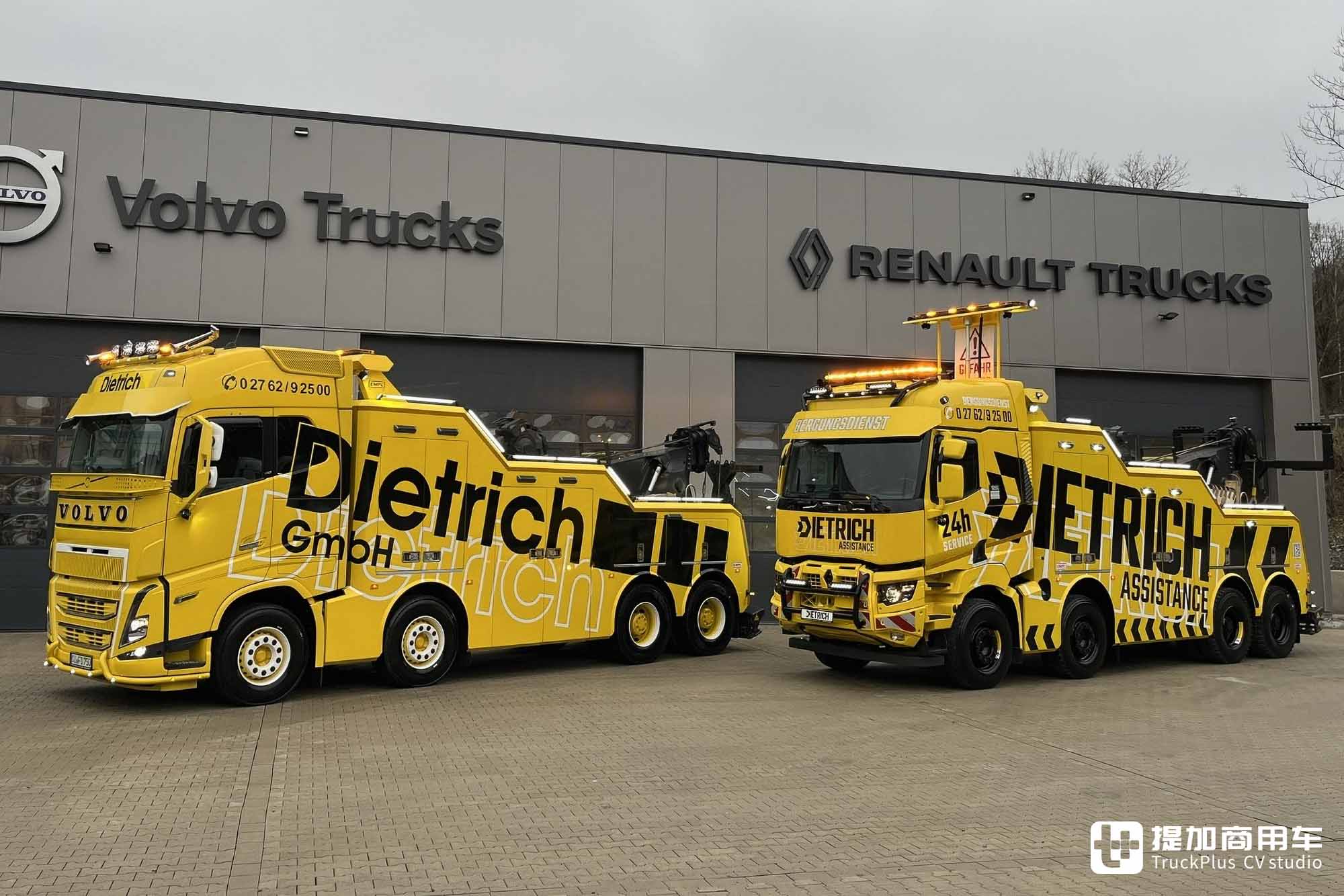 全欧洲唯一！配置丰富性能强悍，雷诺K系重型清障车实拍