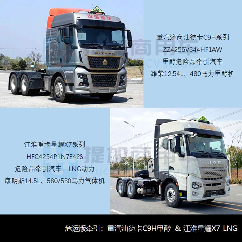 现代、中车纯电动牵引车亮相，汕德卡C9H甲醇牵引车抢眼，工信部第382批N类重型货车新车公示概述 - 第9张