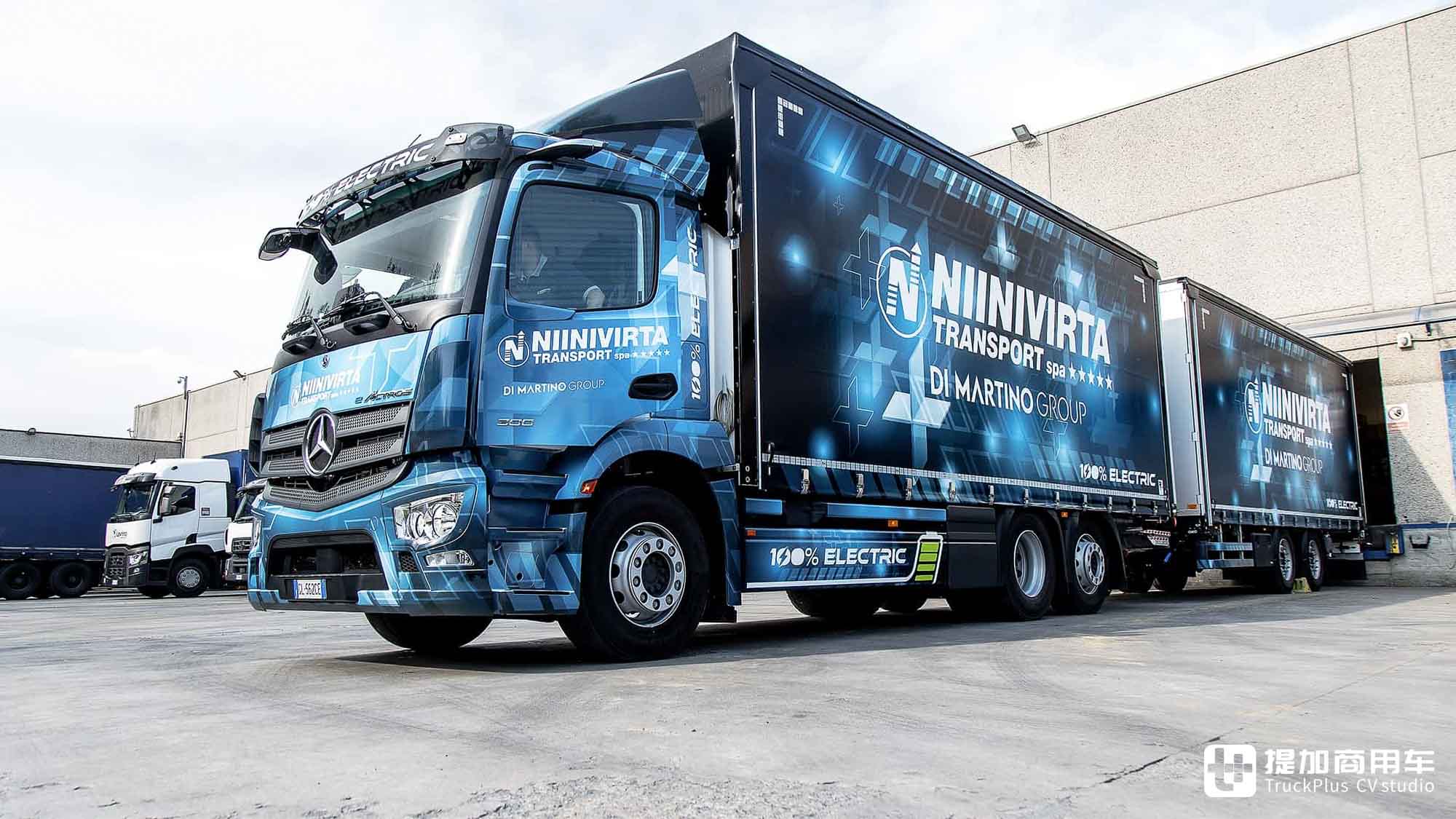 电动卡车拉中置轴,运量堪比两台9米6?实拍奔驰eActros 300中置轴列车 - 第1张 - 提加商用车网 电动卡车拉中置轴,运量堪比两台9米6?实拍奔驰eActros 300中置轴列车 - 第1张