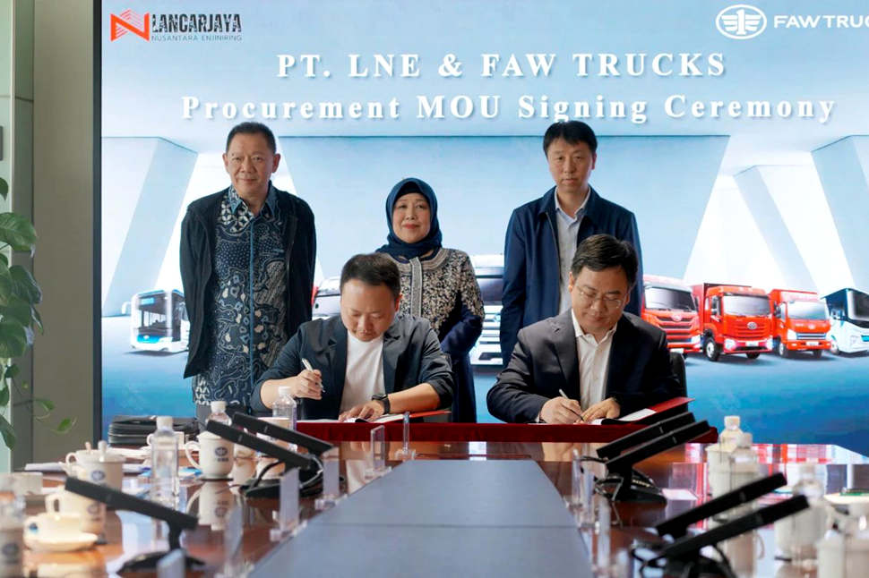 印尼突破！一汽解放与LNE公司签署1500台订单合作备忘录 - 第1张