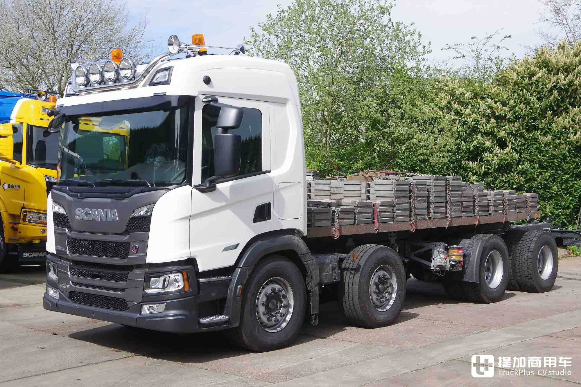 后桥双胎转向+驱动,全车空悬加持,斯堪尼亚460 P工程车底盘速览 - 第1张 - 提加商用车网 后桥双胎转向+驱动,全车空悬加持,斯堪尼亚460 P工程车底盘速览 - 第1张