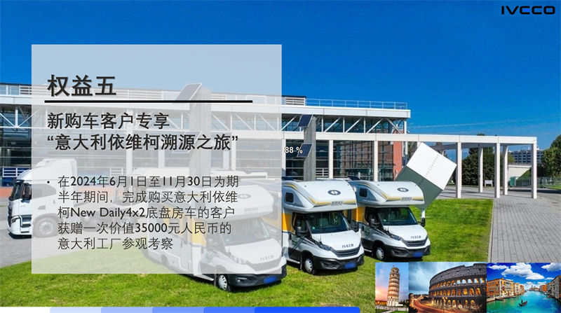 依维柯中国举办“2024意大利依维柯房车之夜”活动,推出房车尊享客户五大VIP权益 - 第7张 - 提加商用车网 依维柯中国举办“2024意大利依维柯房车之夜”活动,推出房车尊享客户五大VIP权益 - 第7张