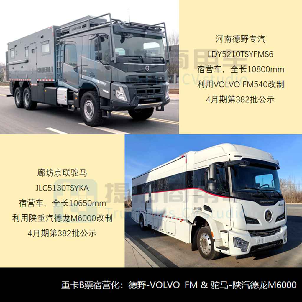 几款B票重卡房车抢眼，2024年3-4月期商旅类新车公示盘点（下） - 第9张