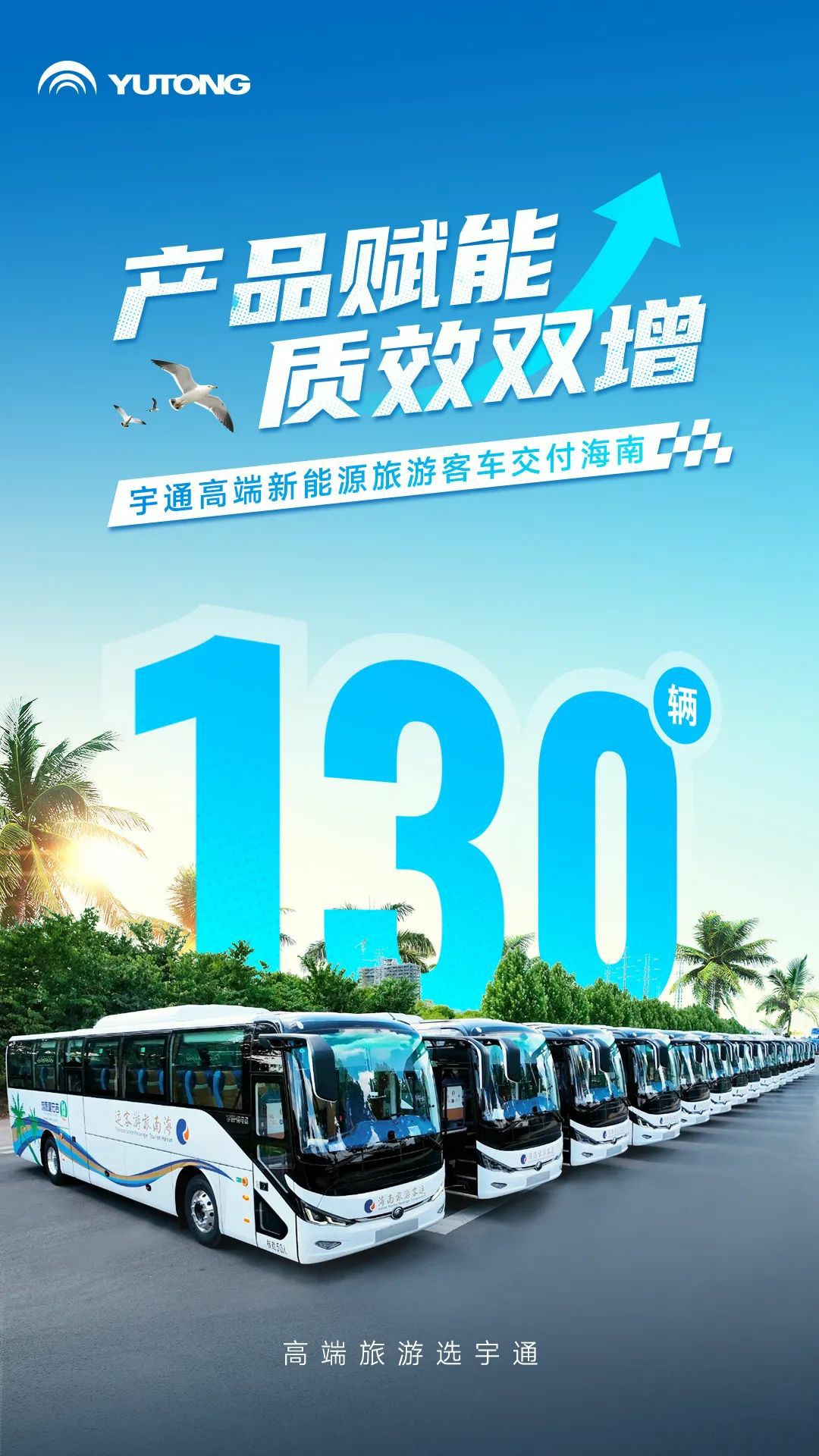 130辆!宇通高端新能源旅游客车交付海南 - 第1张 - 提加商用车网 130辆!宇通高端新能源旅游客车交付海南 - 第1张